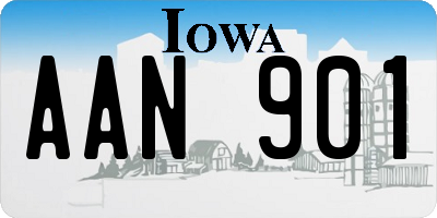 IA license plate AAN901