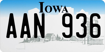 IA license plate AAN936