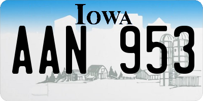 IA license plate AAN953