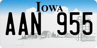 IA license plate AAN955