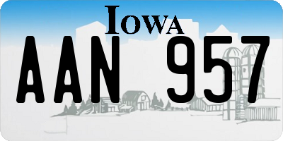 IA license plate AAN957