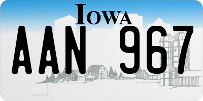 IA license plate AAN967