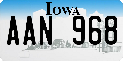 IA license plate AAN968