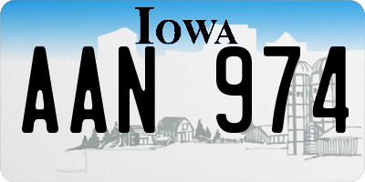 IA license plate AAN974