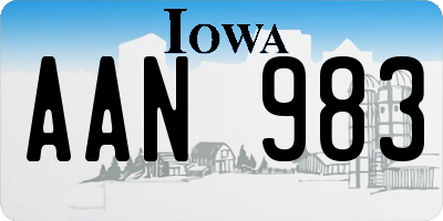 IA license plate AAN983