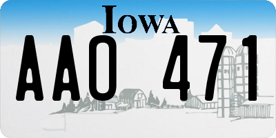 IA license plate AAO471