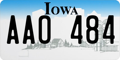 IA license plate AAO484