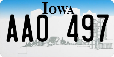 IA license plate AAO497