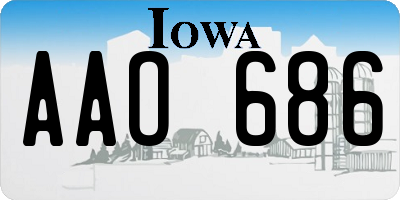 IA license plate AAO686