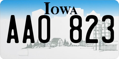 IA license plate AAO823