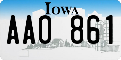 IA license plate AAO861