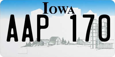 IA license plate AAP170