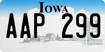 IA license plate AAP299