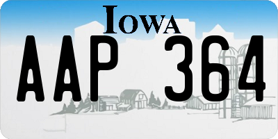 IA license plate AAP364