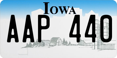 IA license plate AAP440
