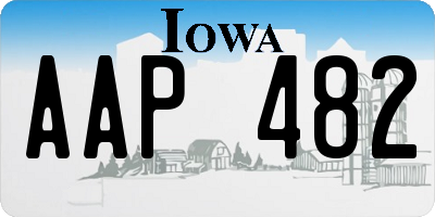 IA license plate AAP482