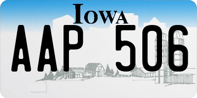 IA license plate AAP506