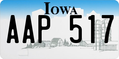 IA license plate AAP517