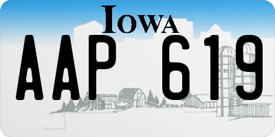 IA license plate AAP619