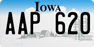 IA license plate AAP620