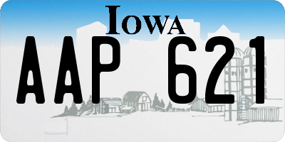 IA license plate AAP621
