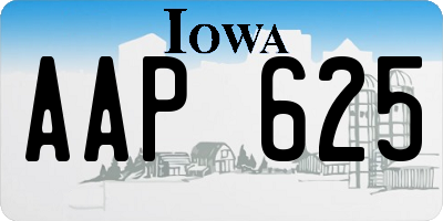 IA license plate AAP625