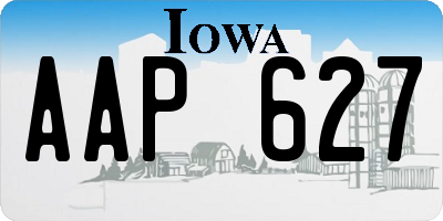 IA license plate AAP627
