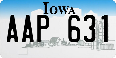 IA license plate AAP631