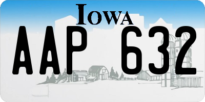 IA license plate AAP632