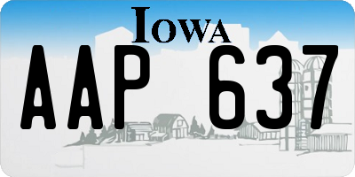 IA license plate AAP637