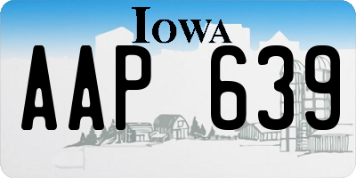 IA license plate AAP639