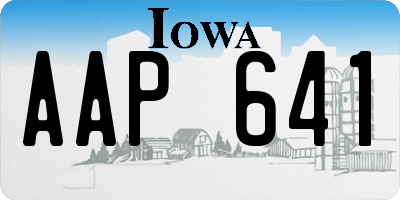 IA license plate AAP641
