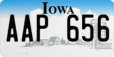 IA license plate AAP656