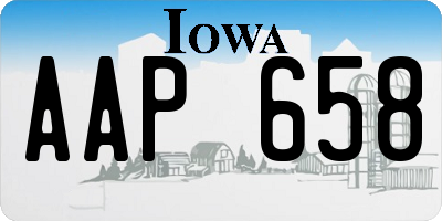IA license plate AAP658