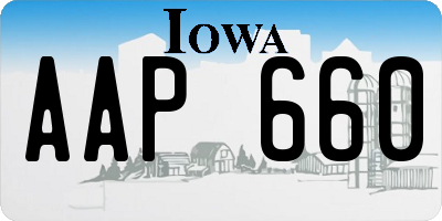 IA license plate AAP660