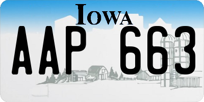 IA license plate AAP663