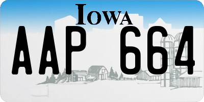 IA license plate AAP664