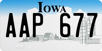 IA license plate AAP677
