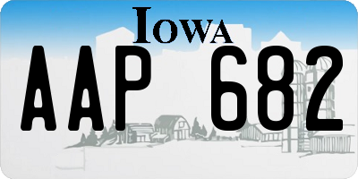 IA license plate AAP682