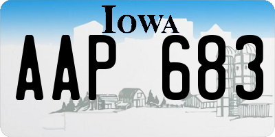 IA license plate AAP683