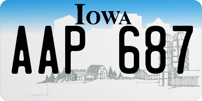 IA license plate AAP687