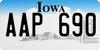 IA license plate AAP690