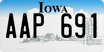 IA license plate AAP691
