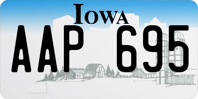 IA license plate AAP695