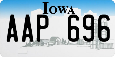 IA license plate AAP696