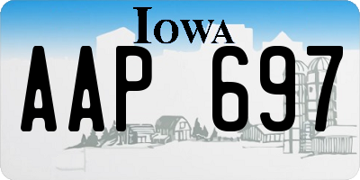 IA license plate AAP697