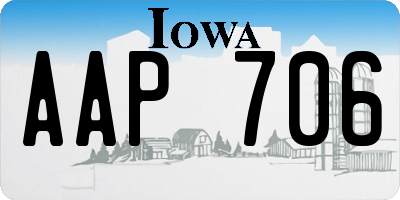 IA license plate AAP706