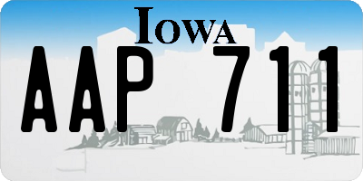 IA license plate AAP711