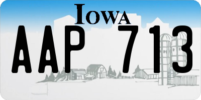 IA license plate AAP713