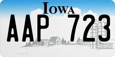 IA license plate AAP723